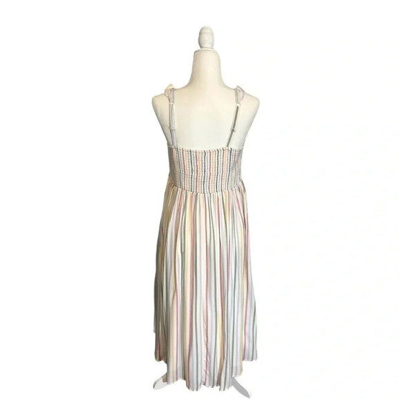 NWT Torrid Smocked Rainbow Striped Ruffle Strap Midi Plus Size Dress - Picture 6 of 6